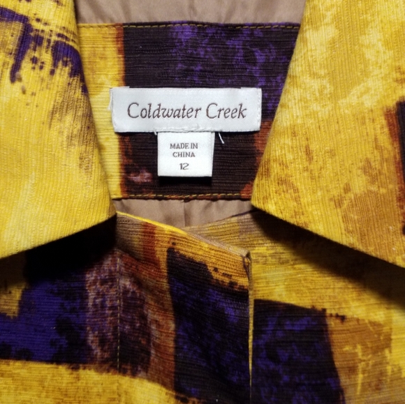 Gold and Purple Print jJacket - Picture 3 of 6